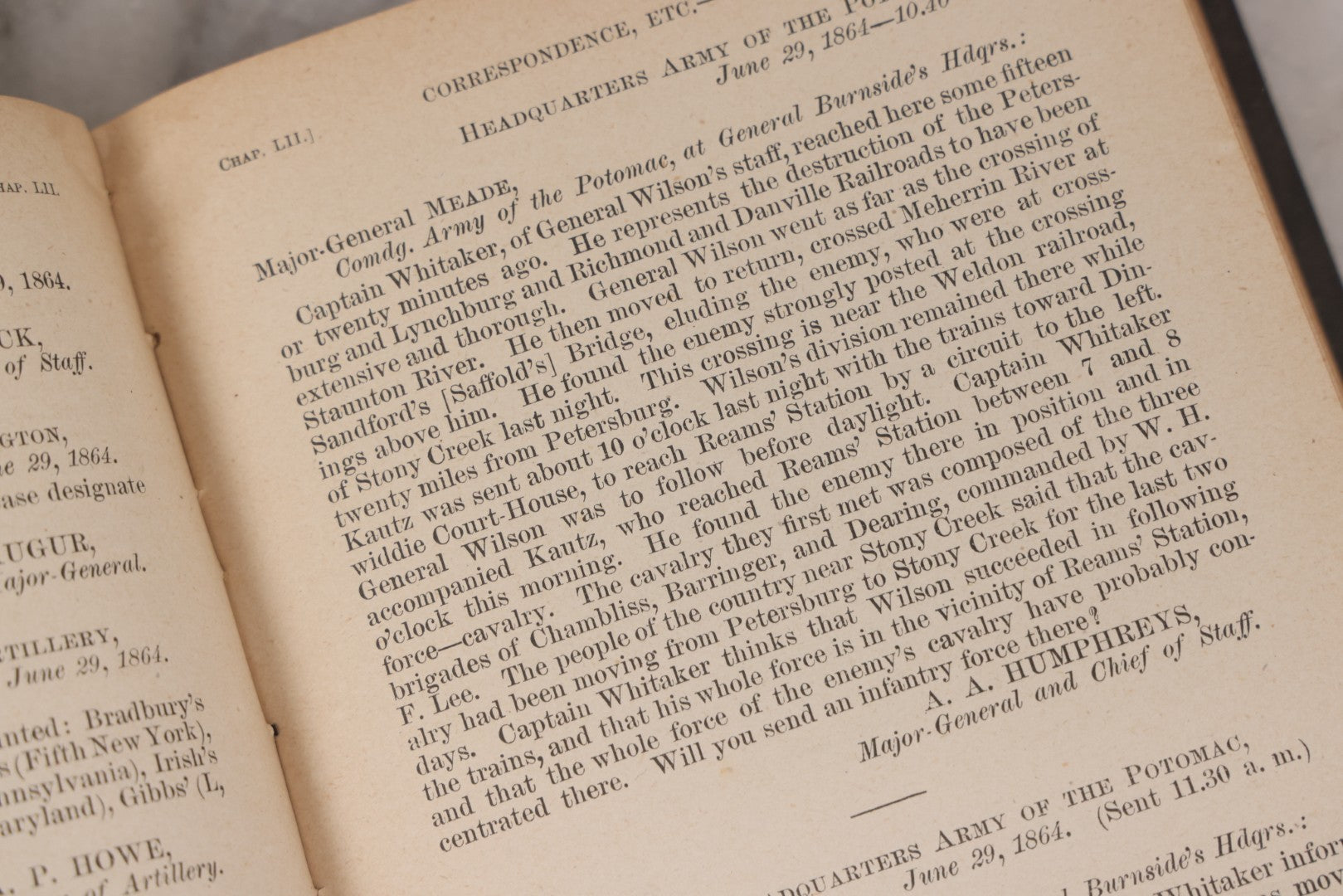 Lot 127 - "The War Of The Rebellion: Compilation Of The Official Records Of The Union And Confederate Armies" Antique Book, Series I Volume XL Part II "Correspondence, Etc.", Published By Government Printing Office, Washington, 1892