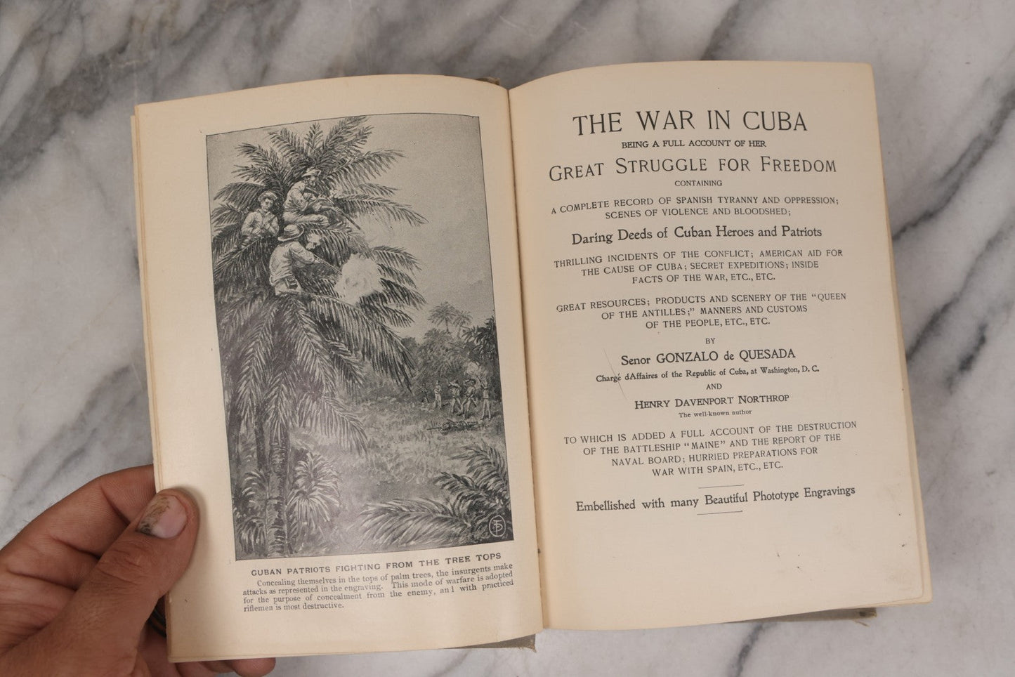 Lot 128 - "The War In Cuba, Being A Full Account Of Her Great Struggle For Freedom" Antique Book By Gonzalo De Quesada And Henry Davenport Northrop, Illustrated, 1896