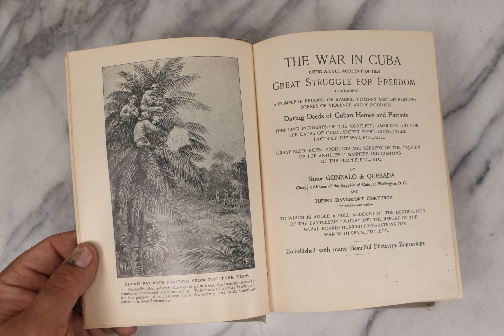 Lot 128 - "The War In Cuba, Being A Full Account Of Her Great Struggle For Freedom" Antique Book By Gonzalo De Quesada And Henry Davenport Northrop, Illustrated, 1896