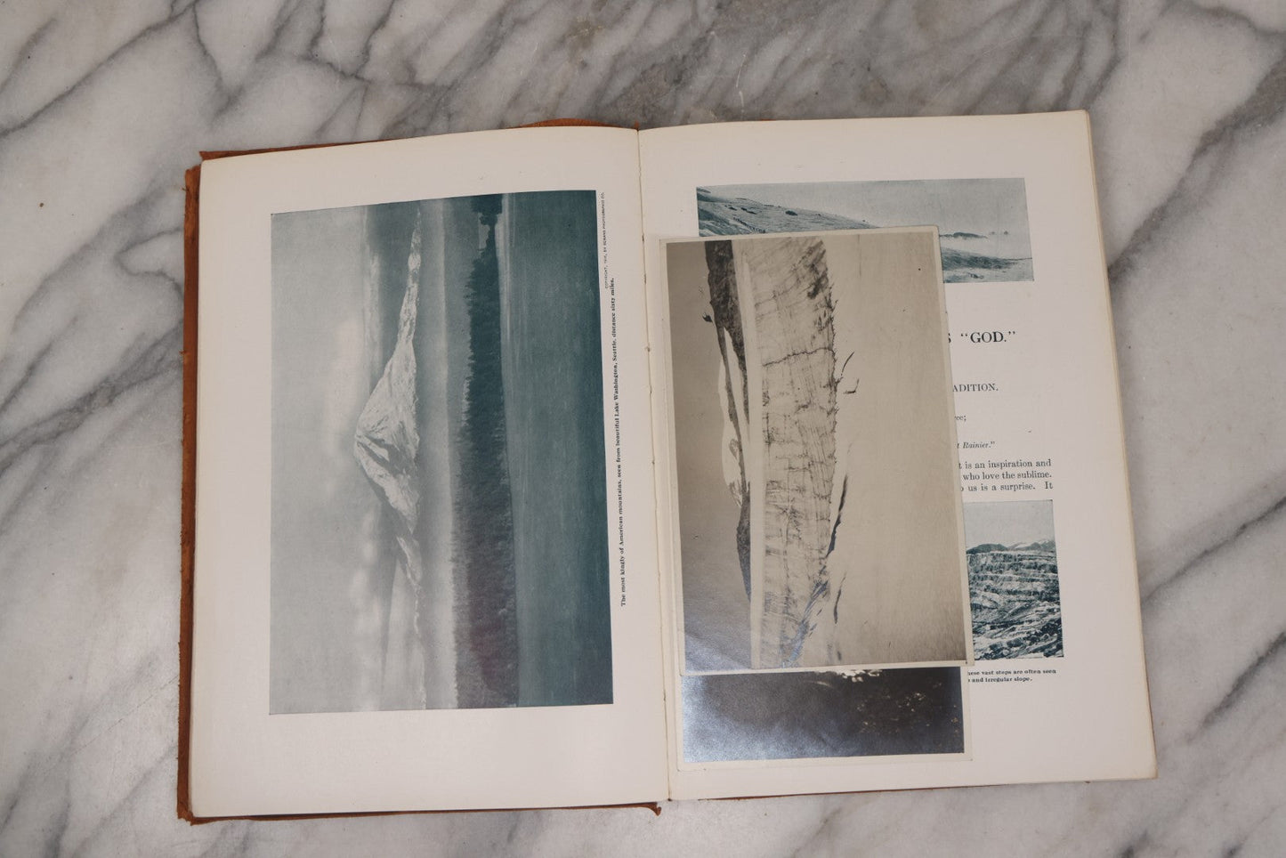 Lot 129 - "The Mountain That Was 'God'" Antique Photography Book By John H. Williams Documenting Mount Rainier (A.K.A. Tahoma, Tacoma), Washington State, Published By G.P. Putnam's Sons, New York & London, 1911