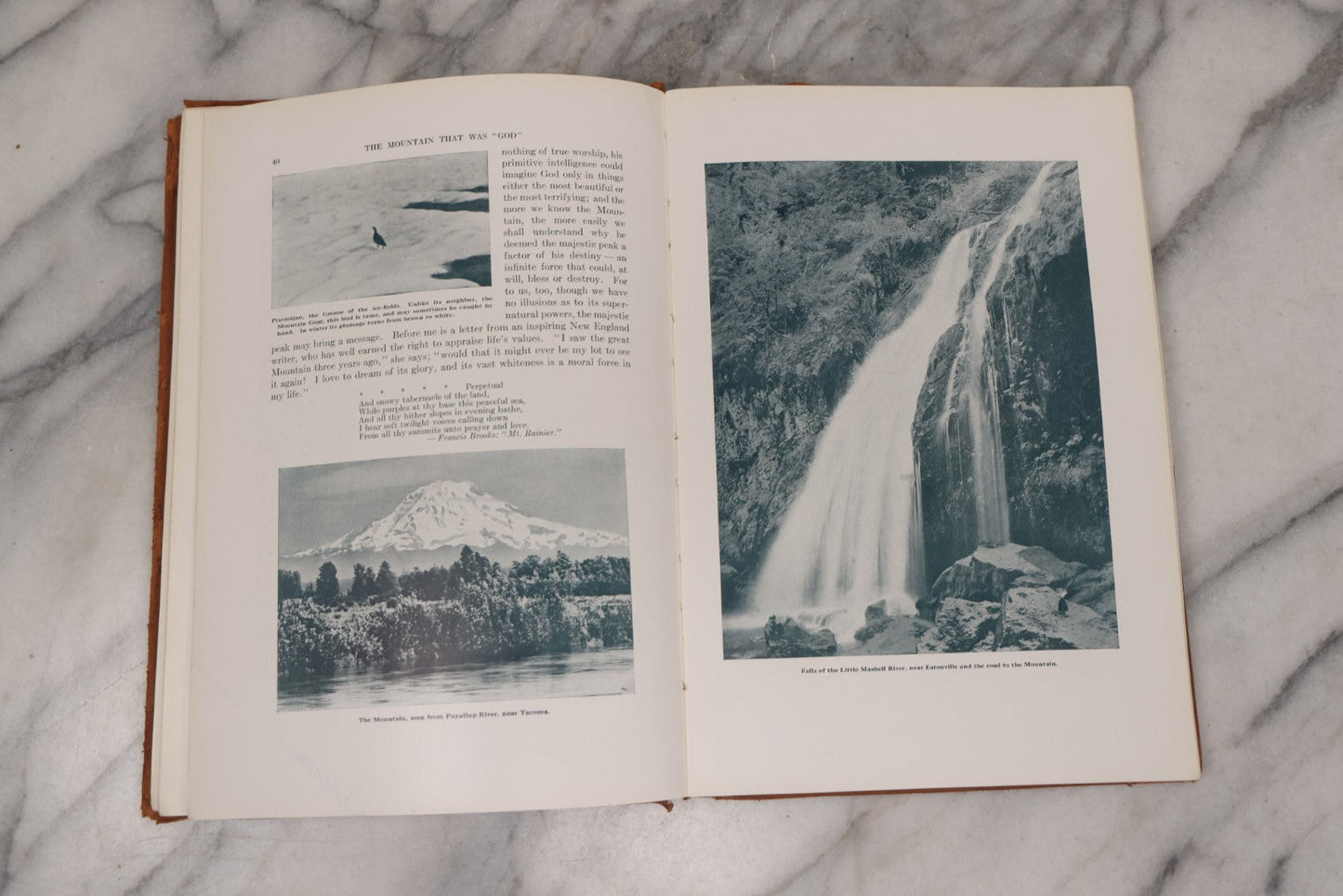 Lot 129 - "The Mountain That Was 'God'" Antique Photography Book By John H. Williams Documenting Mount Rainier (A.K.A. Tahoma, Tacoma), Washington State, Published By G.P. Putnam's Sons, New York & London, 1911