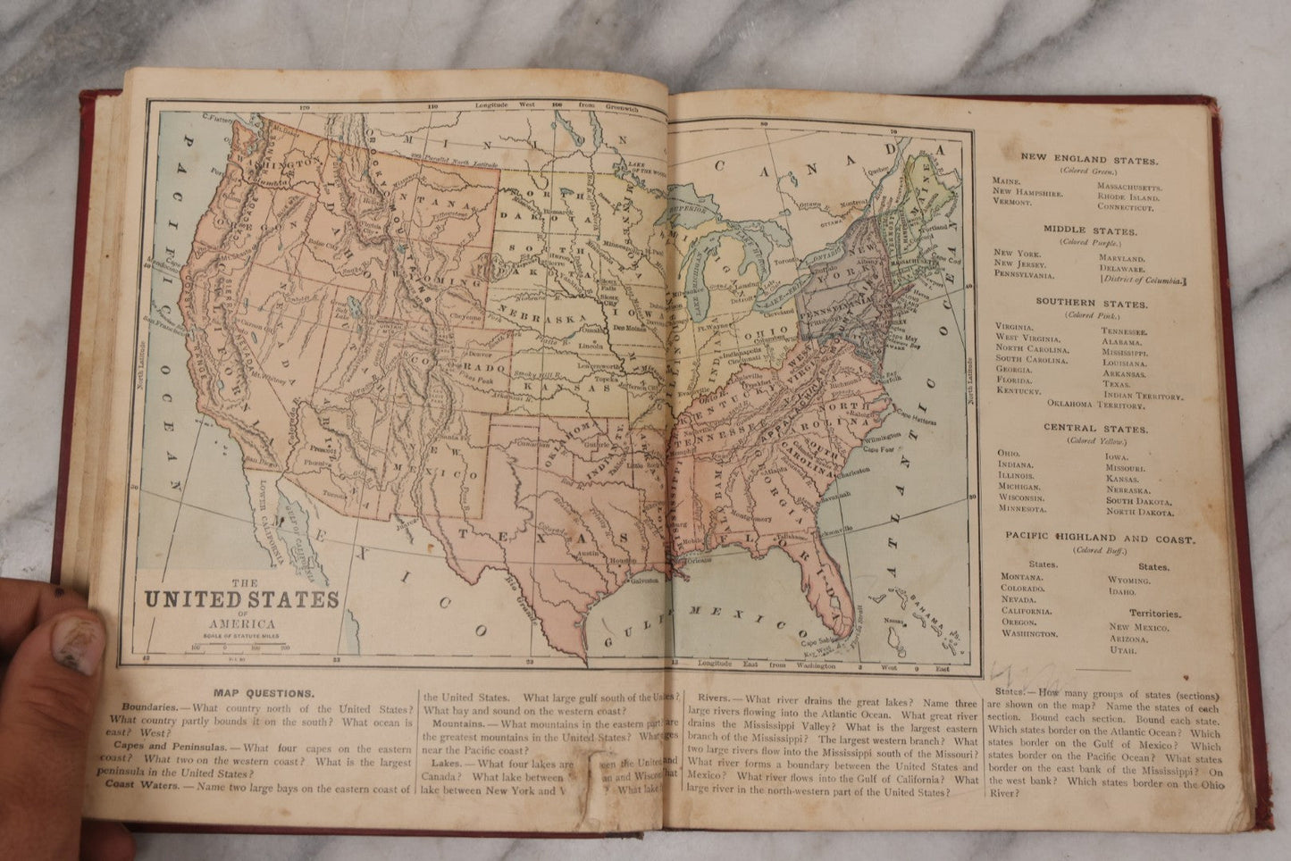 Lot 130 - "Introductory Geography In Readings And Recitations" Antique Book By William Swinton, With Many Illustrations Of World Cultures, Science And Maps, Published By American Book Company, New York, Cincinnati & Chicago, 1882