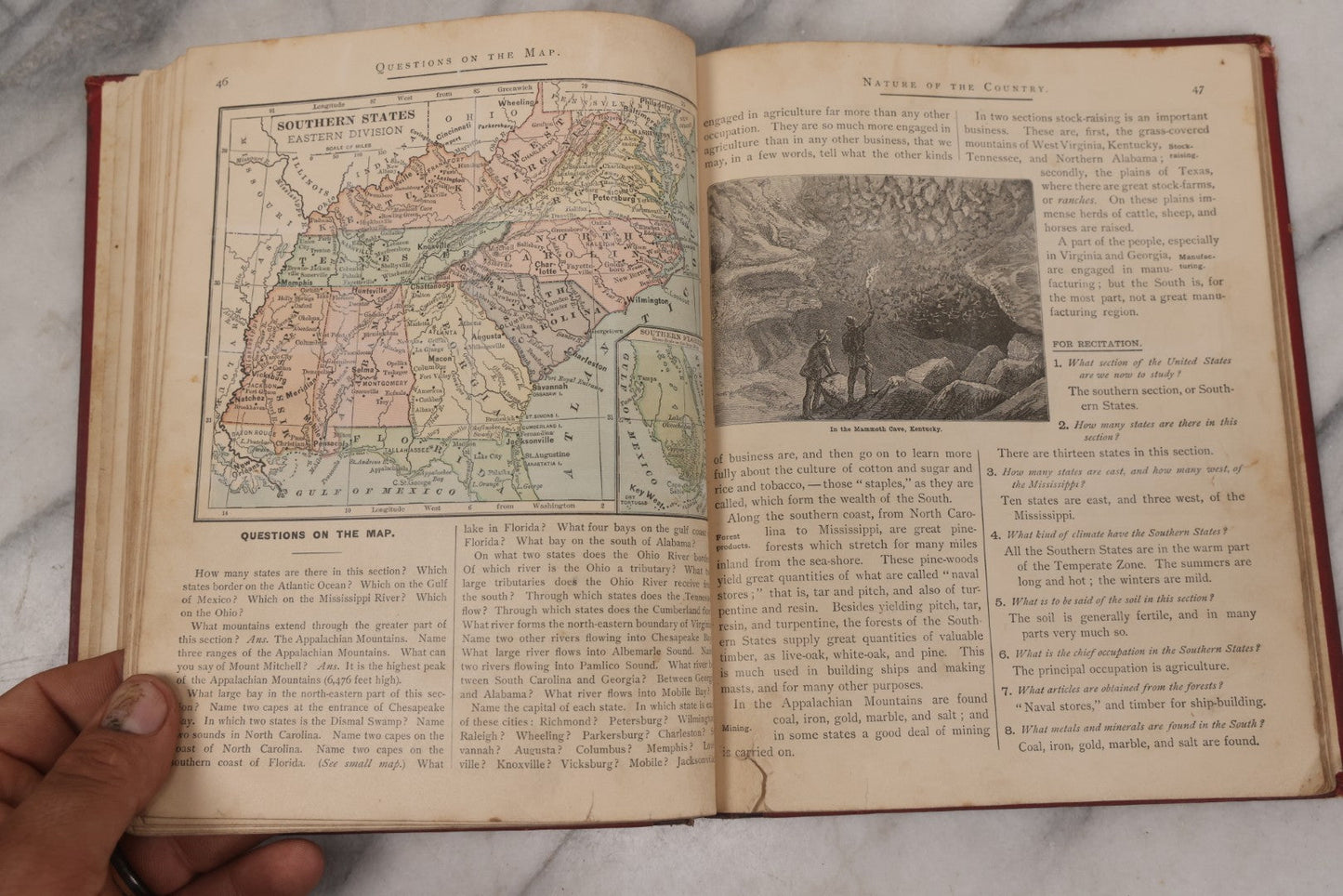 Lot 130 - "Introductory Geography In Readings And Recitations" Antique Book By William Swinton, With Many Illustrations Of World Cultures, Science And Maps, Published By American Book Company, New York, Cincinnati & Chicago, 1882