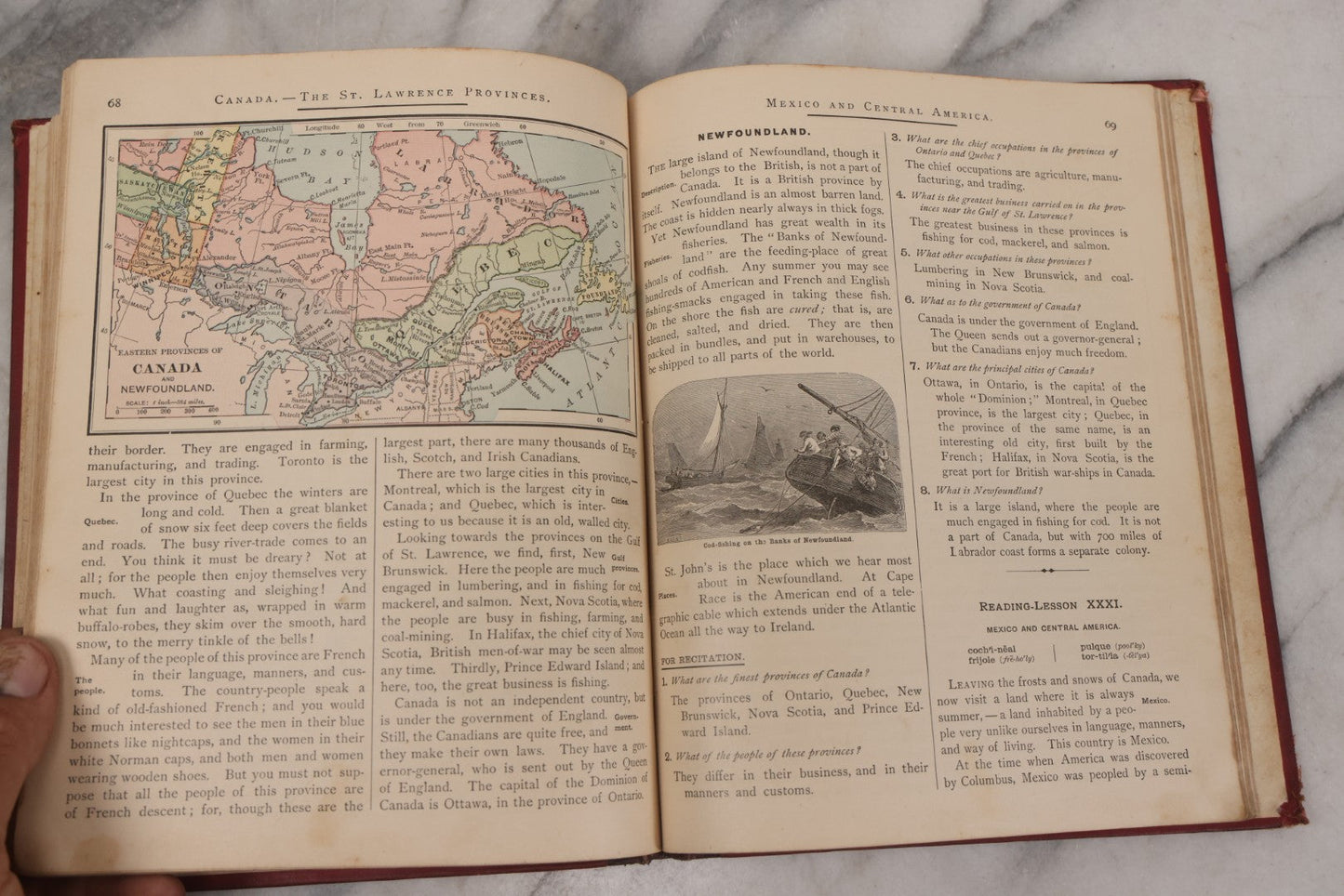 Lot 130 - "Introductory Geography In Readings And Recitations" Antique Book By William Swinton, With Many Illustrations Of World Cultures, Science And Maps, Published By American Book Company, New York, Cincinnati & Chicago, 1882