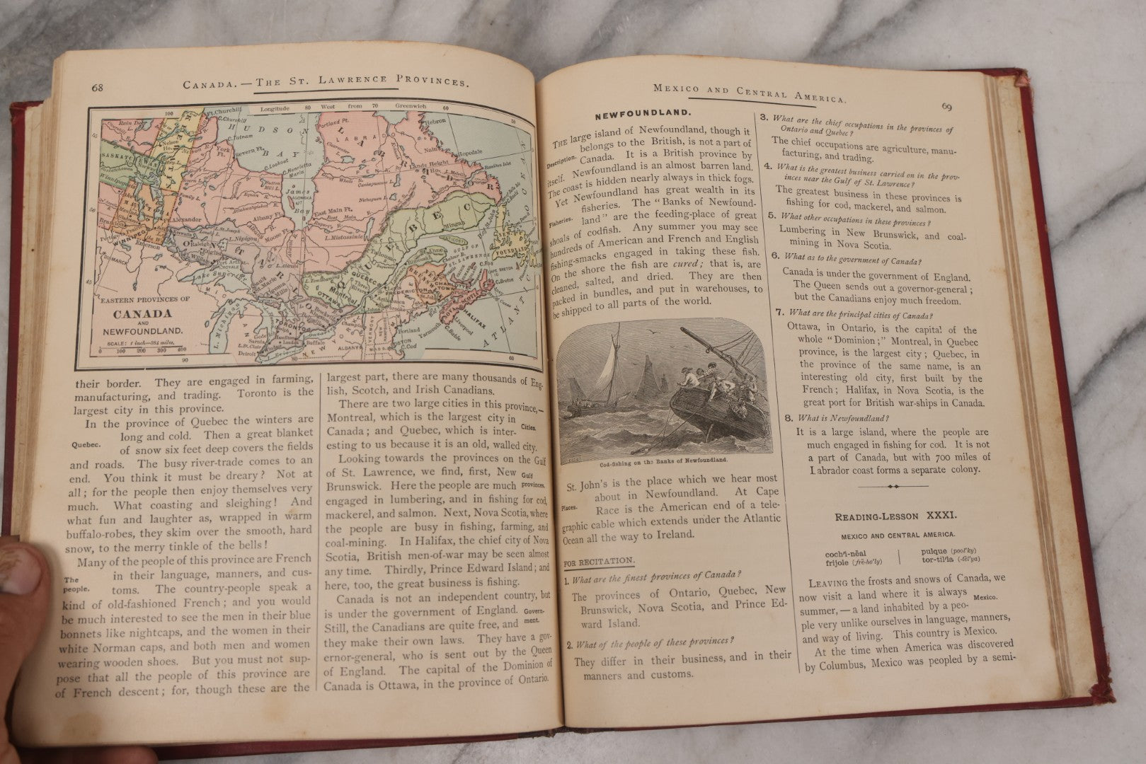 Lot 130 - "Introductory Geography In Readings And Recitations" Antique Book By William Swinton, With Many Illustrations Of World Cultures, Science And Maps, Published By American Book Company, New York, Cincinnati & Chicago, 1882