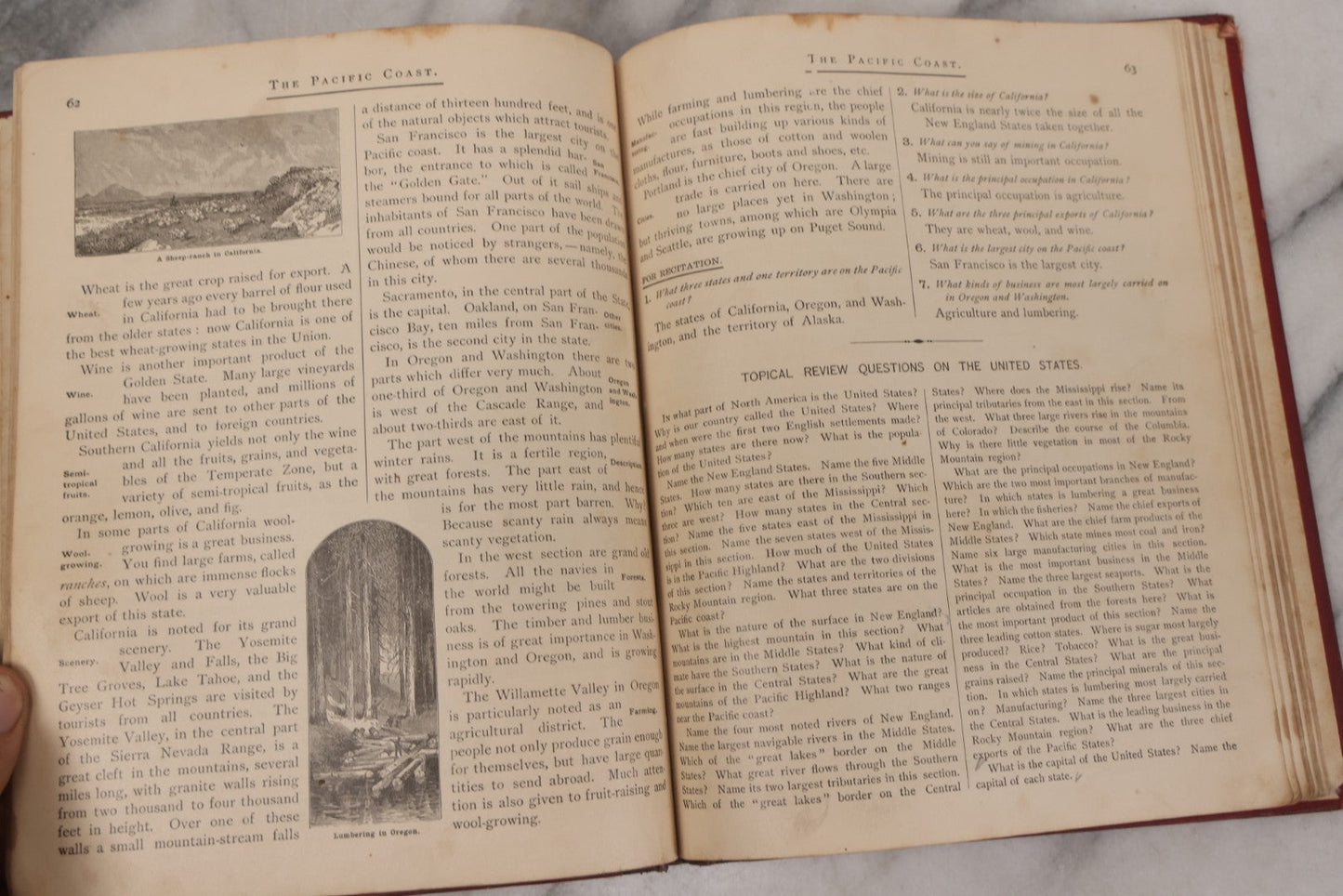 Lot 130 - "Introductory Geography In Readings And Recitations" Antique Book By William Swinton, With Many Illustrations Of World Cultures, Science And Maps, Published By American Book Company, New York, Cincinnati & Chicago, 1882