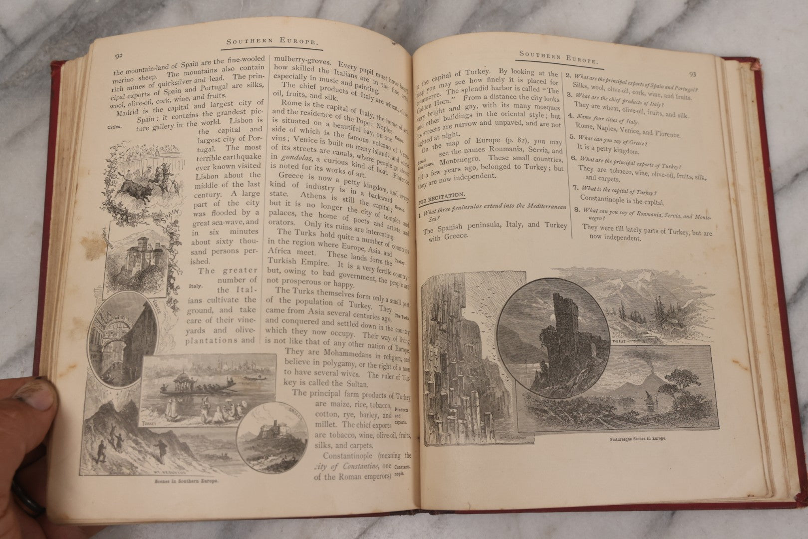 Lot 130 - "Introductory Geography In Readings And Recitations" Antique Book By William Swinton, With Many Illustrations Of World Cultures, Science And Maps, Published By American Book Company, New York, Cincinnati & Chicago, 1882