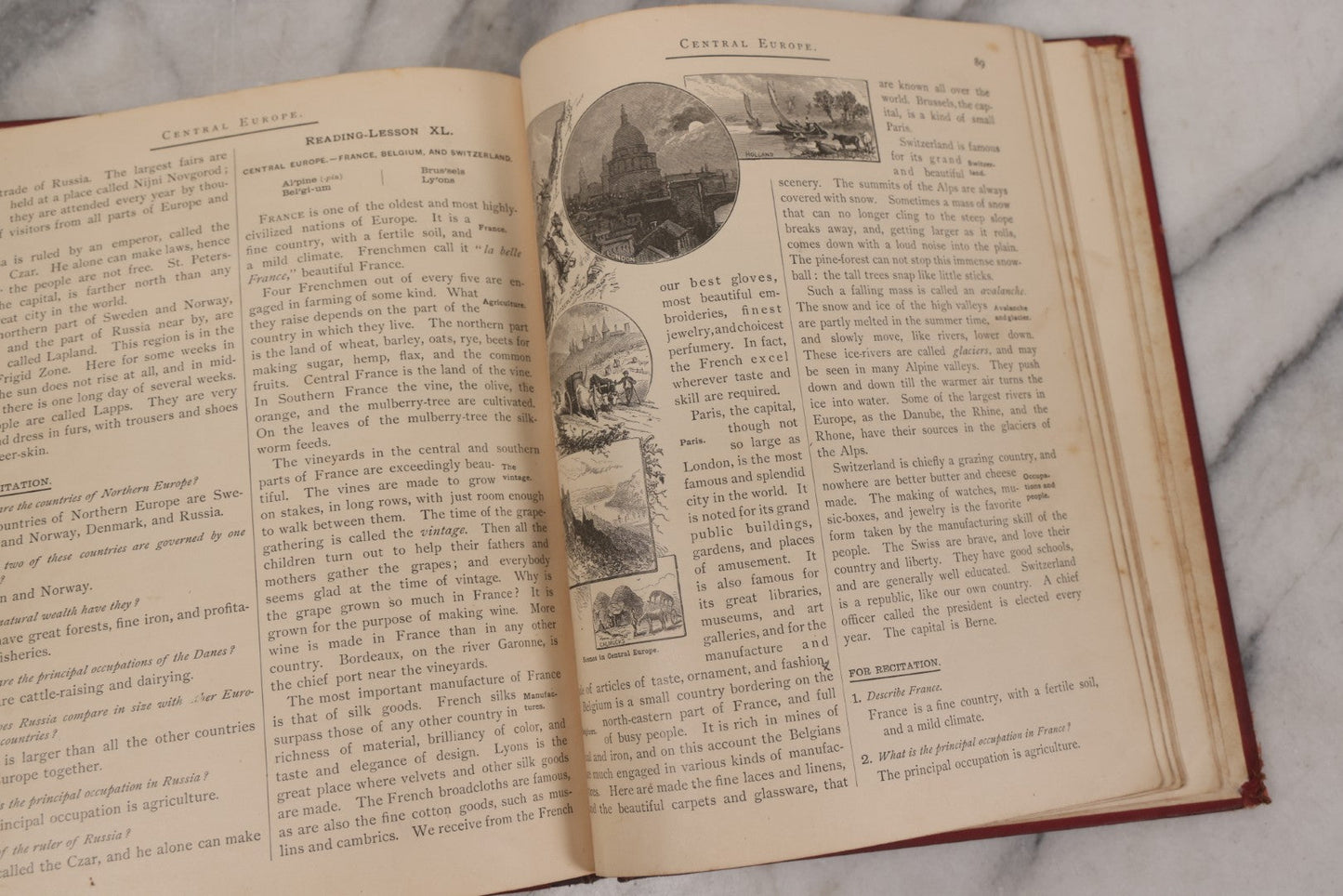 Lot 130 - "Introductory Geography In Readings And Recitations" Antique Book By William Swinton, With Many Illustrations Of World Cultures, Science And Maps, Published By American Book Company, New York, Cincinnati & Chicago, 1882