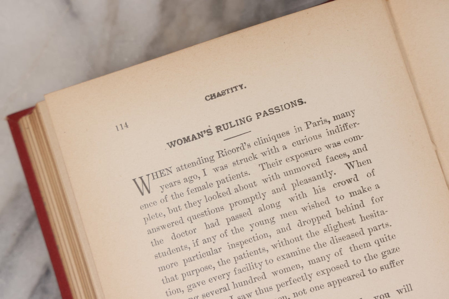 Lot 133 - "Chastity Or, Our Secret Sings" Antique Book By Dio Lewis, A.M., M.D., Covering Topics Of Contraception, Foeticide, Masturbation, And Other Moral Topics, Published By Fowler And Wells, New York, 1894, With Gilded Fore-Edge
