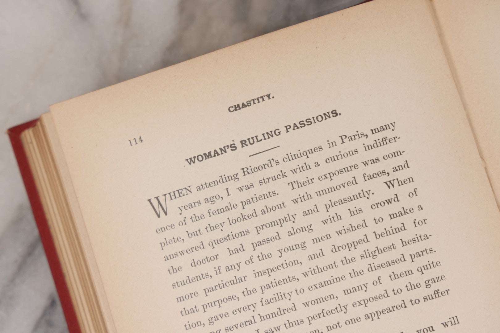 Lot 133 - "Chastity Or, Our Secret Sings" Antique Book By Dio Lewis, A.M., M.D., Covering Topics Of Contraception, Foeticide, Masturbation, And Other Moral Topics, Published By Fowler And Wells, New York, 1894, With Gilded Fore-Edge