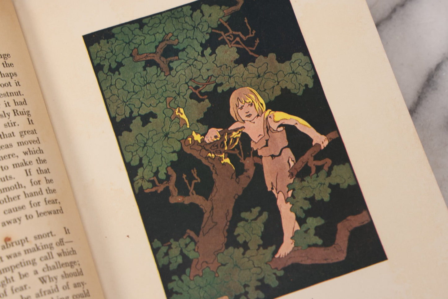 Lot 139 - "Stories Of The Stone Age; A Boy's Life In 16,000 B.C." Antique Illustrated Book By Edward Colton Fellowes, Published By Small, Maynard & Company, Cambridge, Mass, 1925