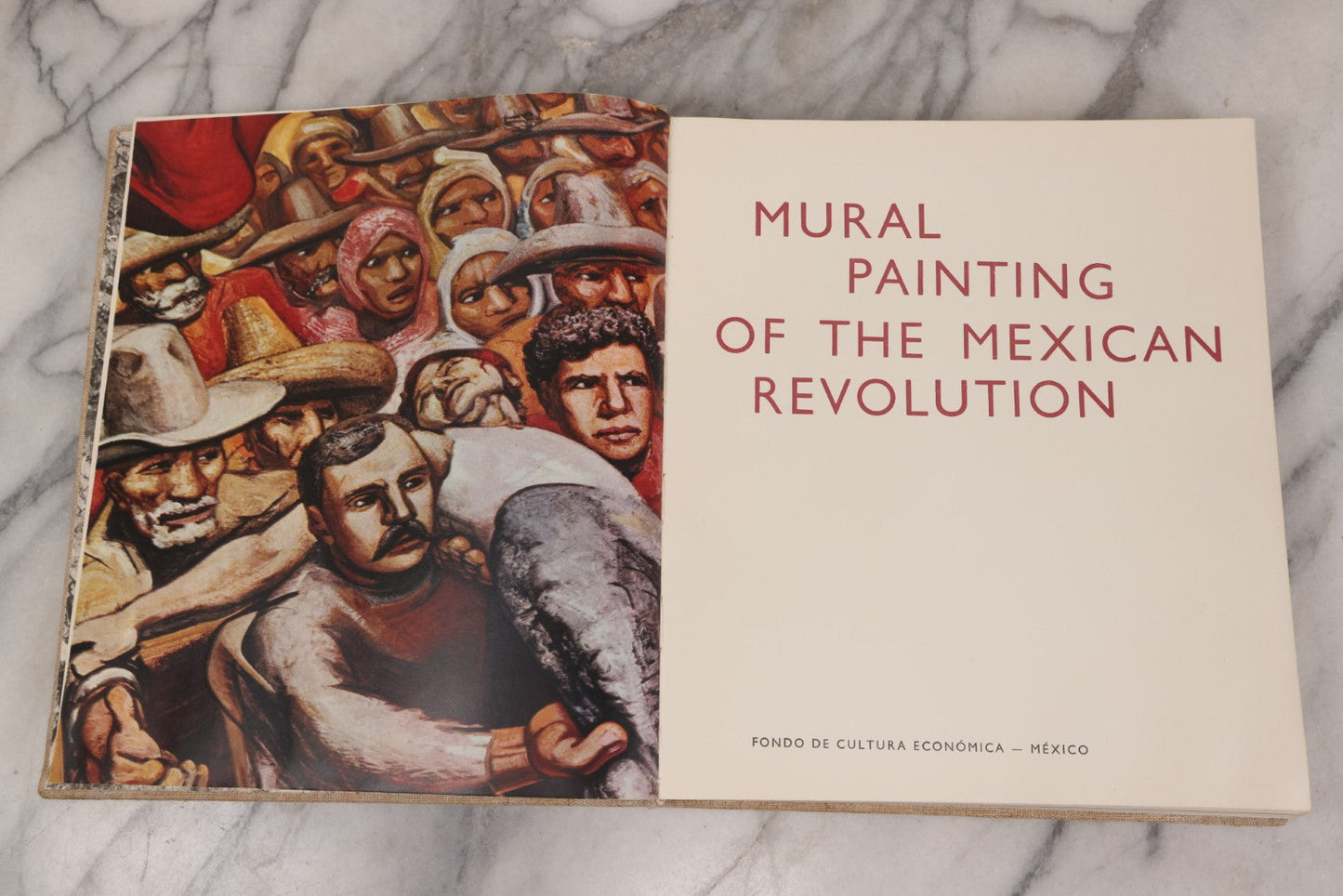 Lot 140 - "Mural Painting Of The Mexican Revolution" Large-Format Vintage Art Book, Richly Illustrated, Published By Fondo De Cultura Económica, Mexico, 1967, Second English Edition, Linen Cloth Boards With Stylized Pre-Columbian Design