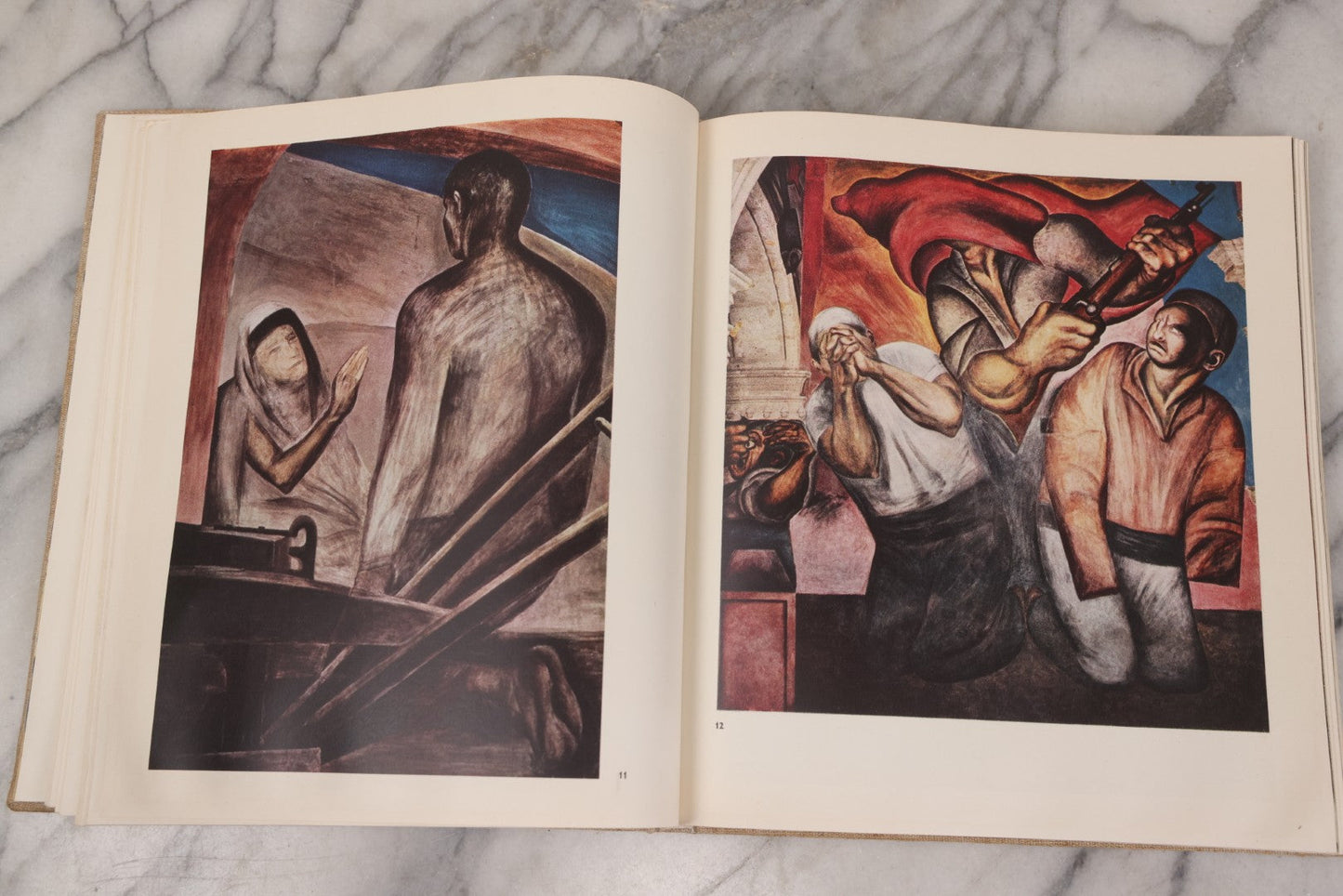 Lot 140 - "Mural Painting Of The Mexican Revolution" Large-Format Vintage Art Book, Richly Illustrated, Published By Fondo De Cultura Económica, Mexico, 1967, Second English Edition, Linen Cloth Boards With Stylized Pre-Columbian Design