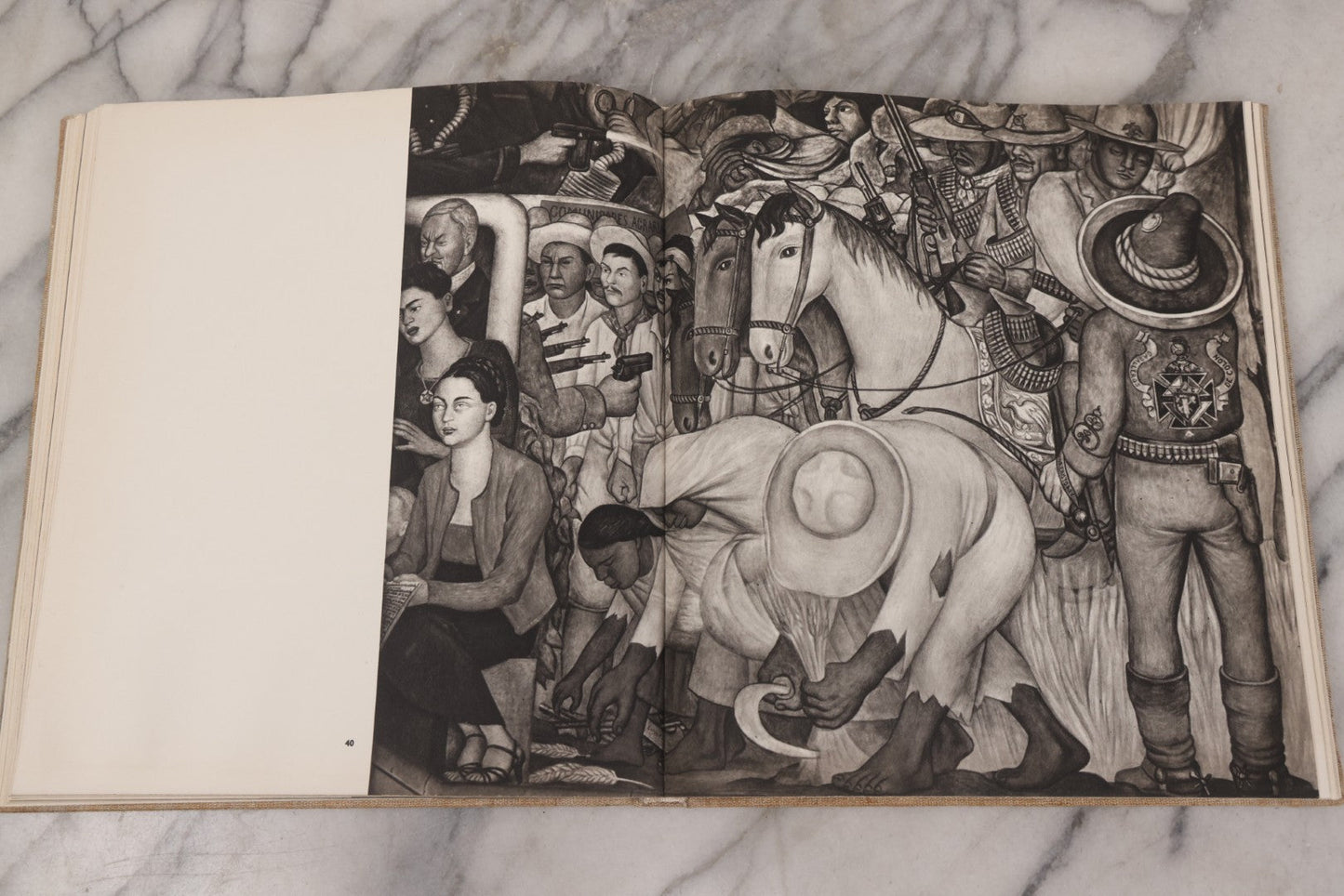 Lot 140 - "Mural Painting Of The Mexican Revolution" Large-Format Vintage Art Book, Richly Illustrated, Published By Fondo De Cultura Económica, Mexico, 1967, Second English Edition, Linen Cloth Boards With Stylized Pre-Columbian Design