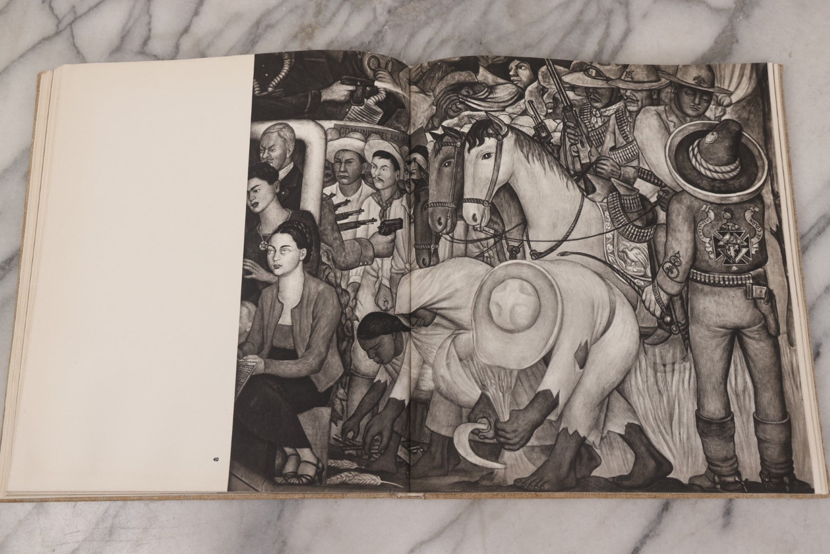 Lot 140 - "Mural Painting Of The Mexican Revolution" Large-Format Vintage Art Book, Richly Illustrated, Published By Fondo De Cultura Económica, Mexico, 1967, Second English Edition, Linen Cloth Boards With Stylized Pre-Columbian Design
