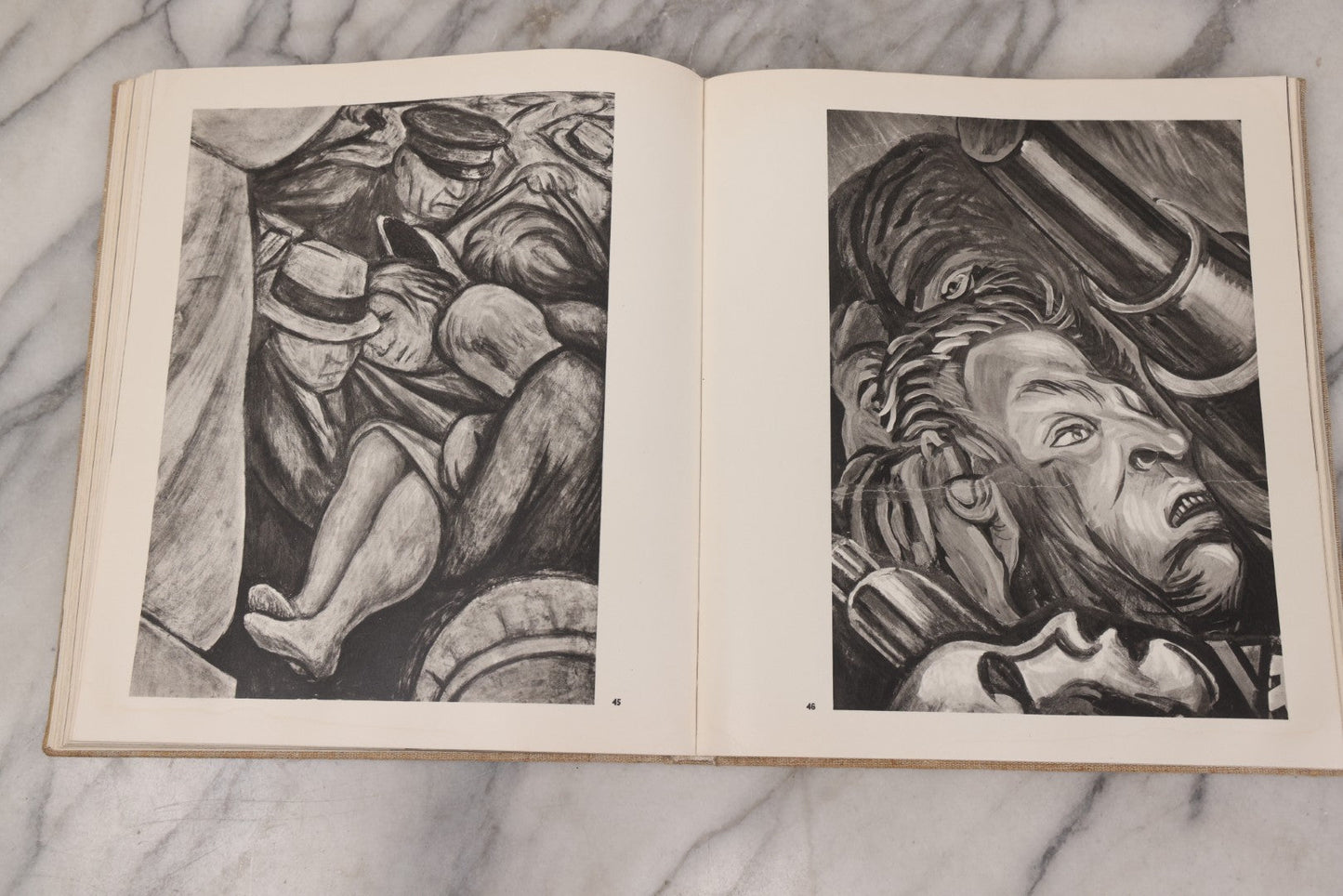 Lot 140 - "Mural Painting Of The Mexican Revolution" Large-Format Vintage Art Book, Richly Illustrated, Published By Fondo De Cultura Económica, Mexico, 1967, Second English Edition, Linen Cloth Boards With Stylized Pre-Columbian Design