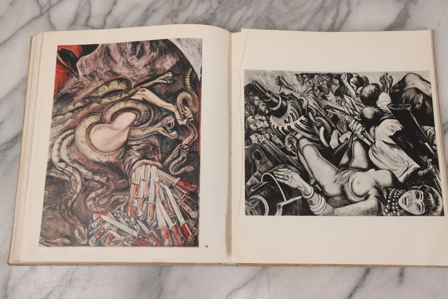 Lot 140 - "Mural Painting Of The Mexican Revolution" Large-Format Vintage Art Book, Richly Illustrated, Published By Fondo De Cultura Económica, Mexico, 1967, Second English Edition, Linen Cloth Boards With Stylized Pre-Columbian Design