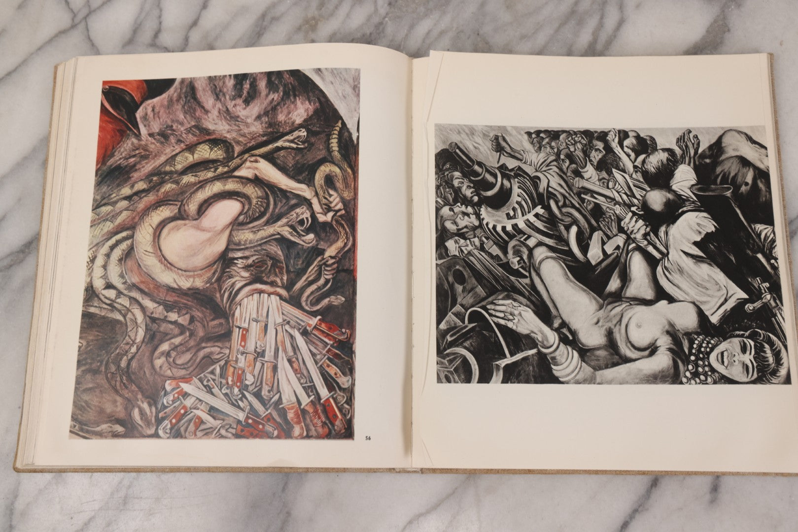 Lot 140 - "Mural Painting Of The Mexican Revolution" Large-Format Vintage Art Book, Richly Illustrated, Published By Fondo De Cultura Económica, Mexico, 1967, Second English Edition, Linen Cloth Boards With Stylized Pre-Columbian Design