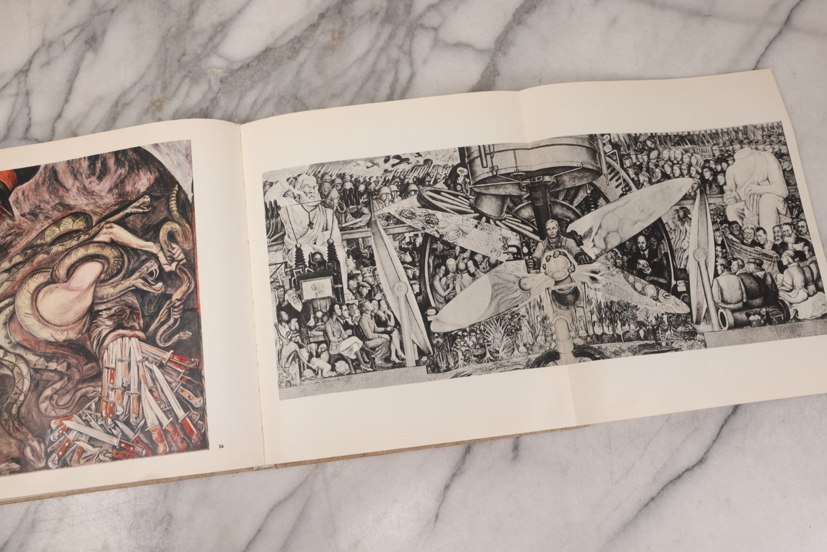 Lot 140 - "Mural Painting Of The Mexican Revolution" Large-Format Vintage Art Book, Richly Illustrated, Published By Fondo De Cultura Económica, Mexico, 1967, Second English Edition, Linen Cloth Boards With Stylized Pre-Columbian Design