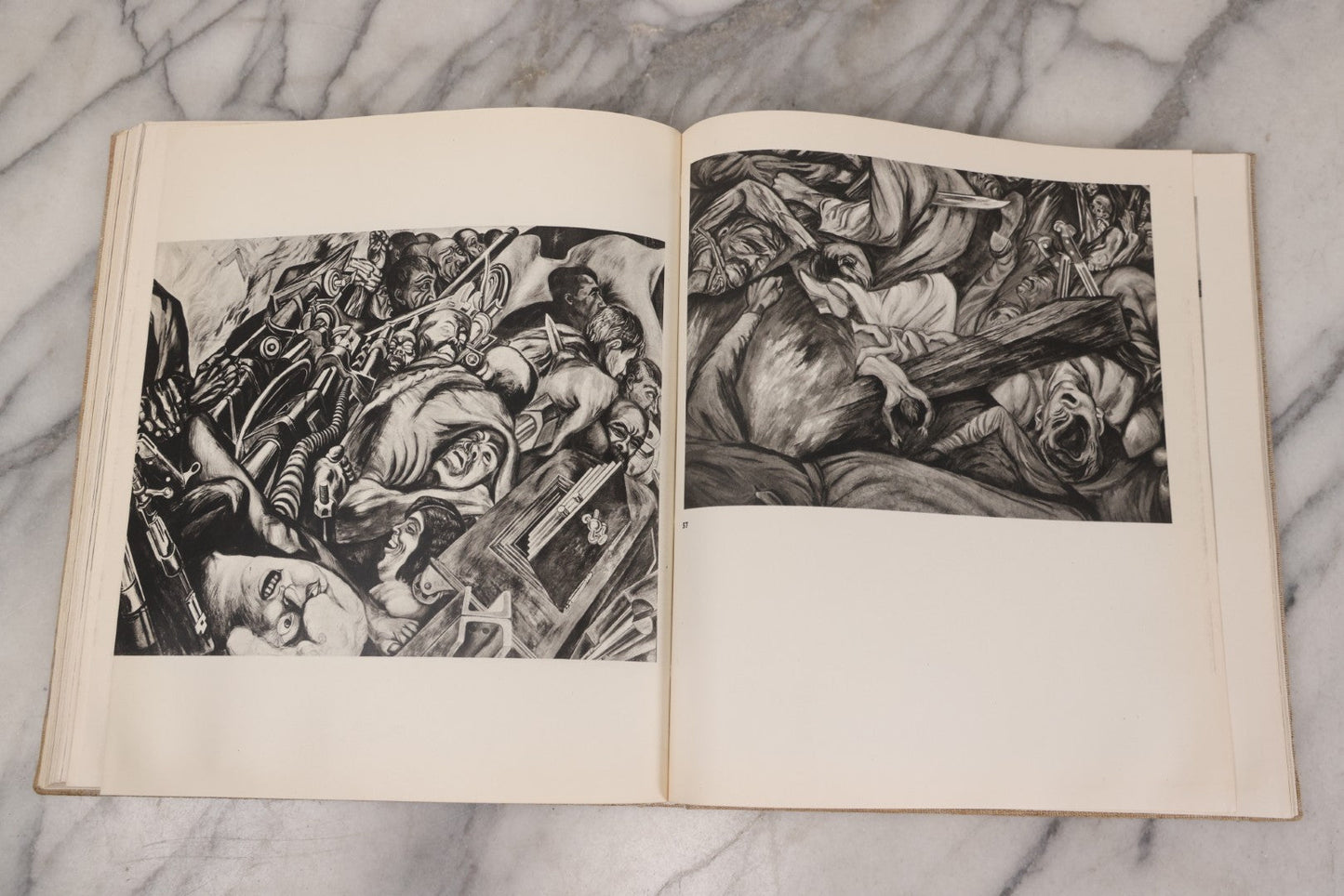 Lot 140 - "Mural Painting Of The Mexican Revolution" Large-Format Vintage Art Book, Richly Illustrated, Published By Fondo De Cultura Económica, Mexico, 1967, Second English Edition, Linen Cloth Boards With Stylized Pre-Columbian Design