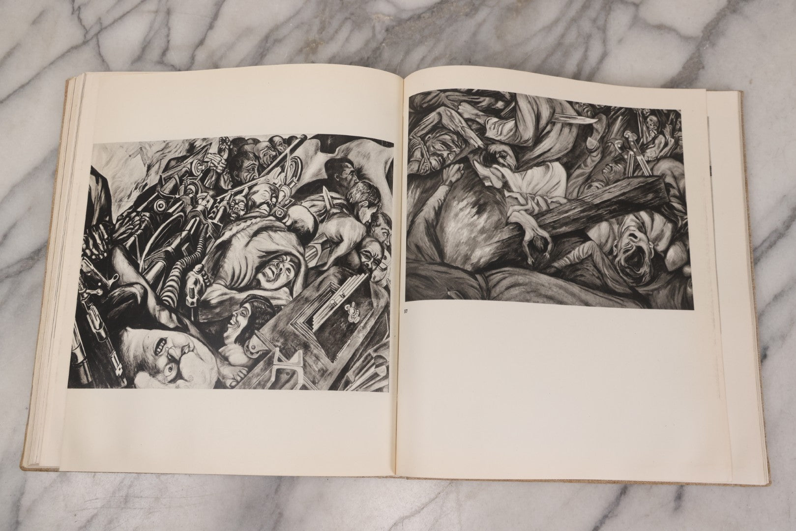 Lot 140 - "Mural Painting Of The Mexican Revolution" Large-Format Vintage Art Book, Richly Illustrated, Published By Fondo De Cultura Económica, Mexico, 1967, Second English Edition, Linen Cloth Boards With Stylized Pre-Columbian Design