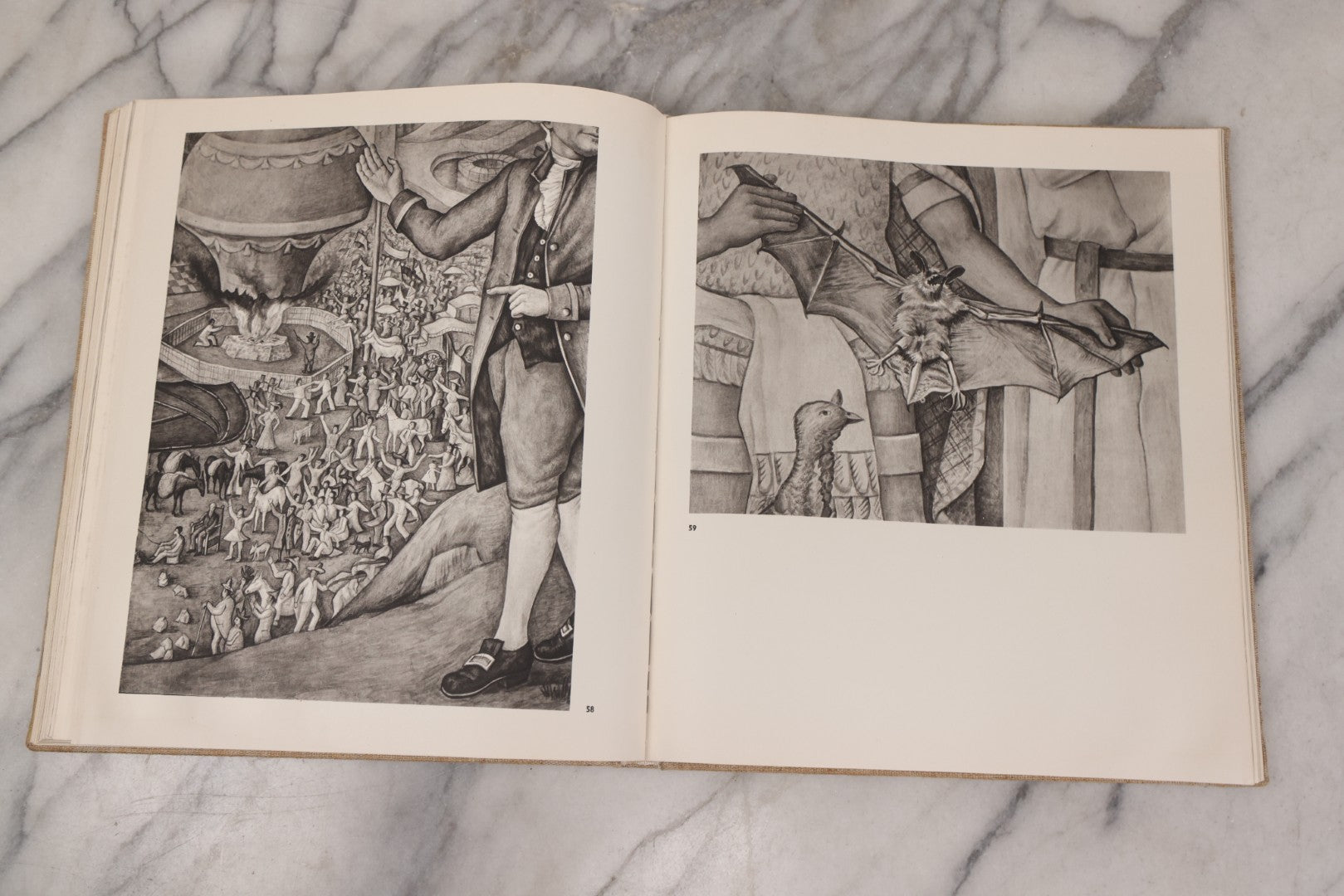 Lot 140 - "Mural Painting Of The Mexican Revolution" Large-Format Vintage Art Book, Richly Illustrated, Published By Fondo De Cultura Económica, Mexico, 1967, Second English Edition, Linen Cloth Boards With Stylized Pre-Columbian Design