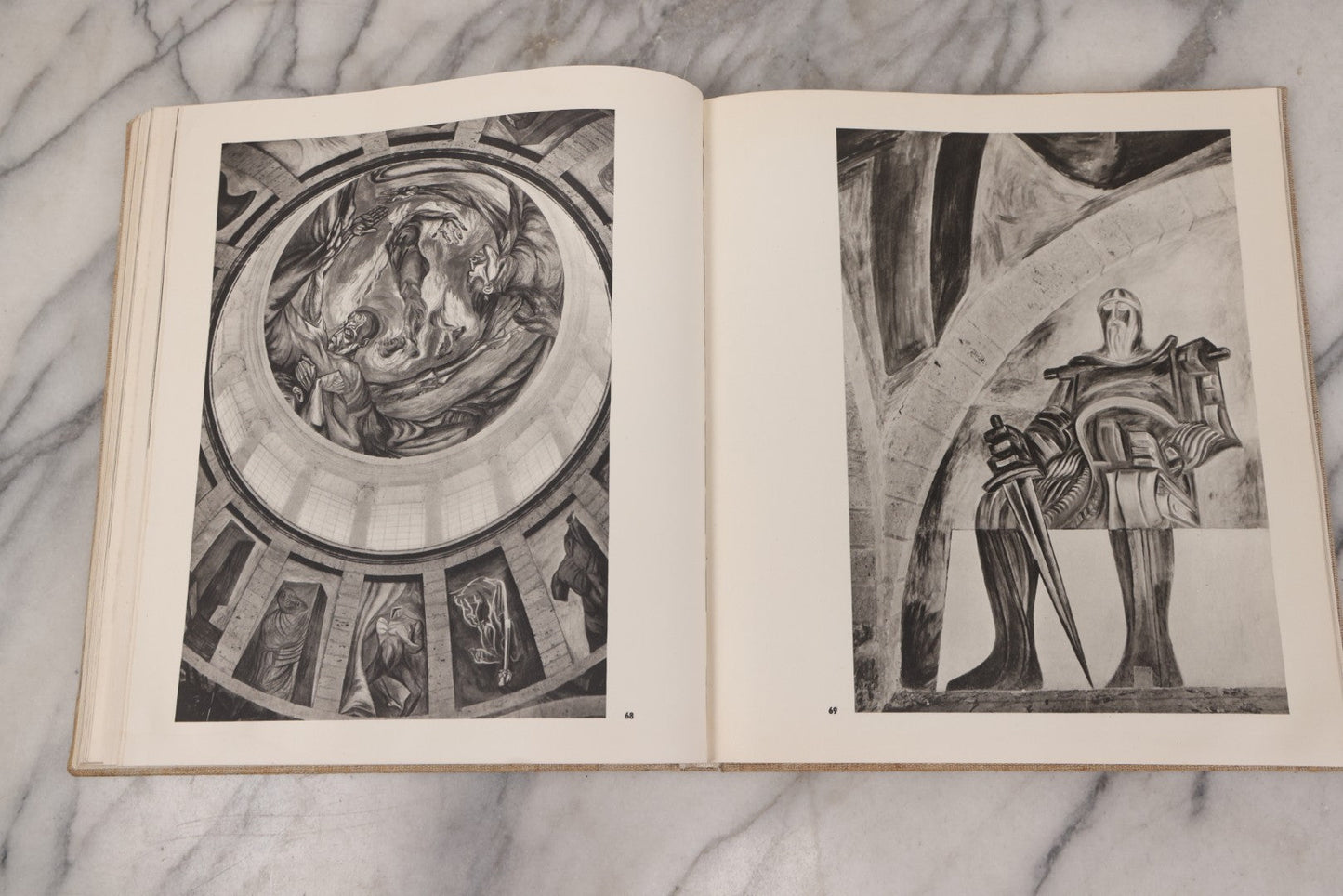 Lot 140 - "Mural Painting Of The Mexican Revolution" Large-Format Vintage Art Book, Richly Illustrated, Published By Fondo De Cultura Económica, Mexico, 1967, Second English Edition, Linen Cloth Boards With Stylized Pre-Columbian Design