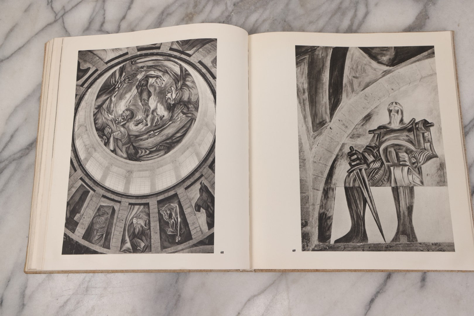 Lot 140 - "Mural Painting Of The Mexican Revolution" Large-Format Vintage Art Book, Richly Illustrated, Published By Fondo De Cultura Económica, Mexico, 1967, Second English Edition, Linen Cloth Boards With Stylized Pre-Columbian Design