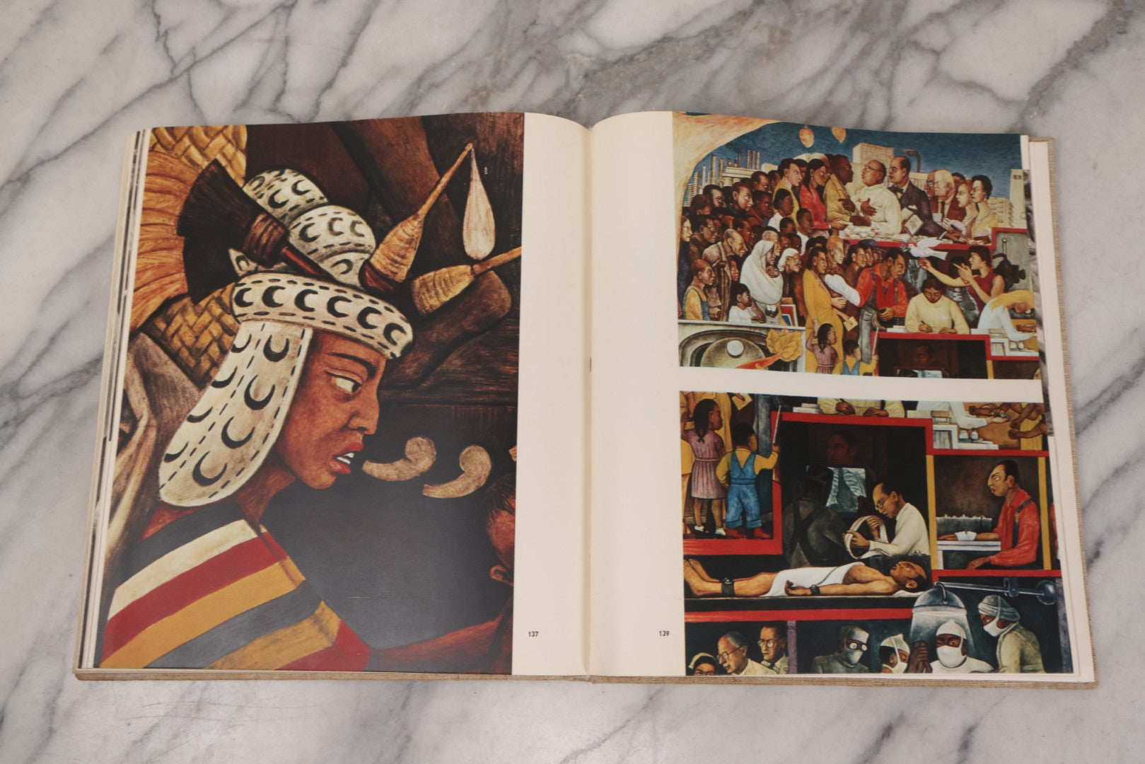 Lot 140 - "Mural Painting Of The Mexican Revolution" Large-Format Vintage Art Book, Richly Illustrated, Published By Fondo De Cultura Económica, Mexico, 1967, Second English Edition, Linen Cloth Boards With Stylized Pre-Columbian Design