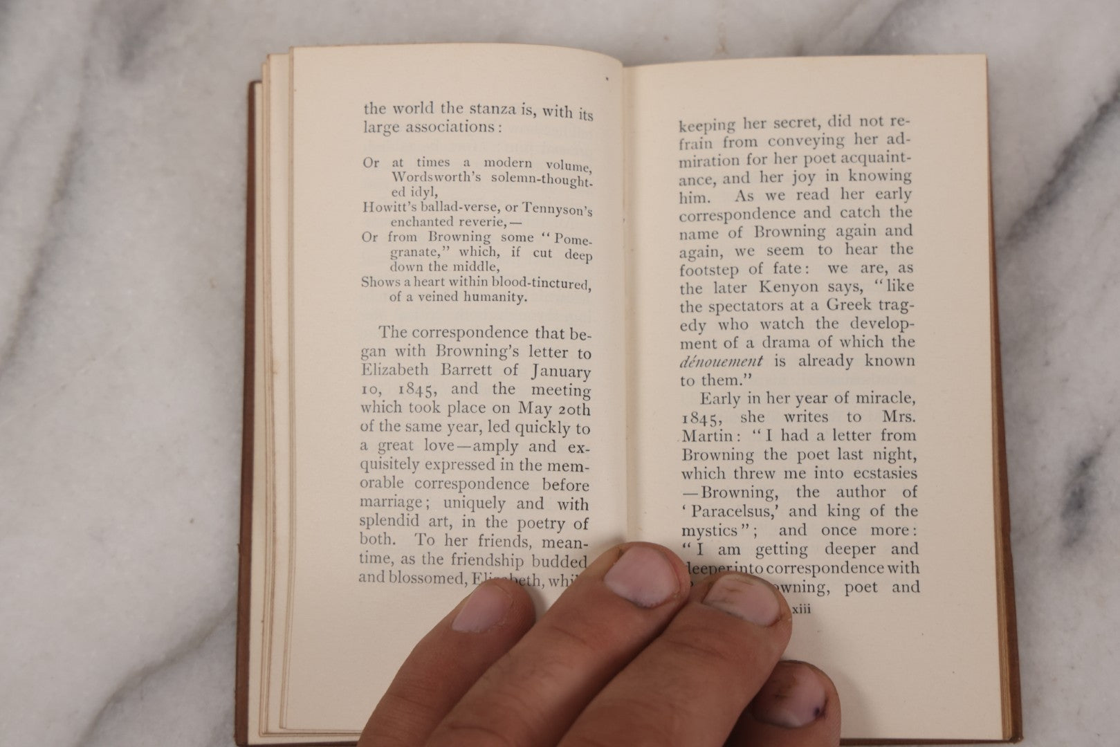 Lot 146 - "Sonnets From The Portuguese And Other Poems" By Elizabeth Barrett Browning And "One Word More And Other Poems" By Robert Browning, Two Works In One Antique Miniature Book, Published By The Century Co., New York, 1905
