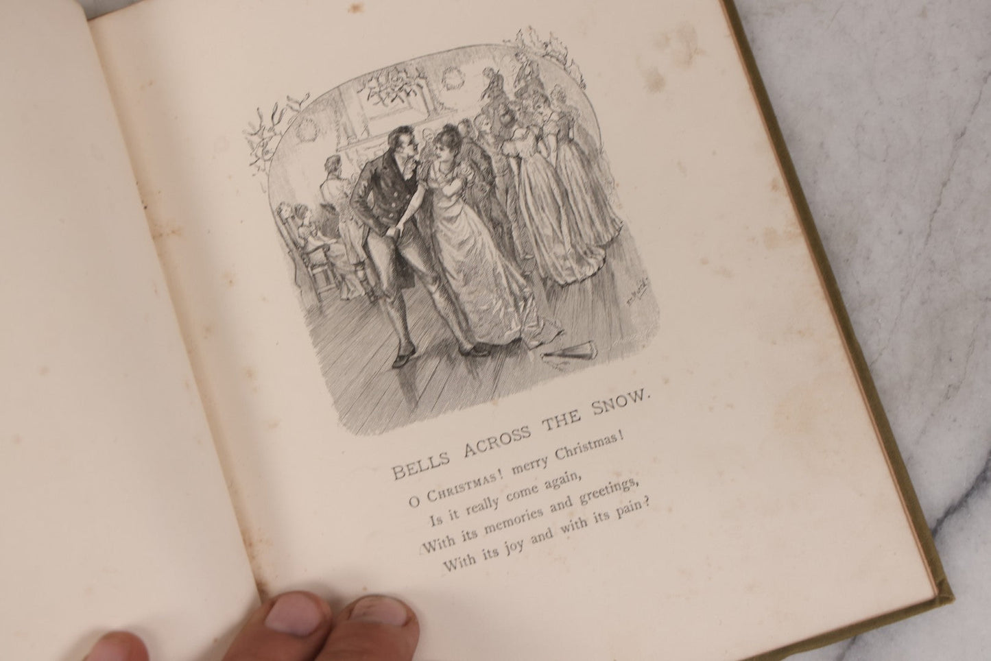 Lot 152 - "Bells Across The Snow" Antique Poetry Holiday Gift Book By Frances Ridley Havergal, Illustrated, Published By E.P. Dutton And Company, New York, 1884