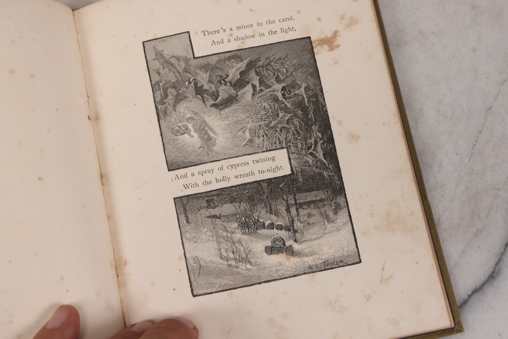 Lot 152 - "Bells Across The Snow" Antique Poetry Holiday Gift Book By Frances Ridley Havergal, Illustrated, Published By E.P. Dutton And Company, New York, 1884