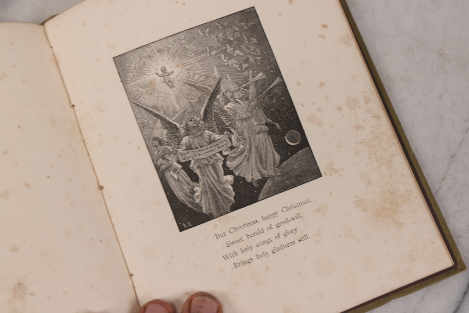 Lot 152 - "Bells Across The Snow" Antique Poetry Holiday Gift Book By Frances Ridley Havergal, Illustrated, Published By E.P. Dutton And Company, New York, 1884