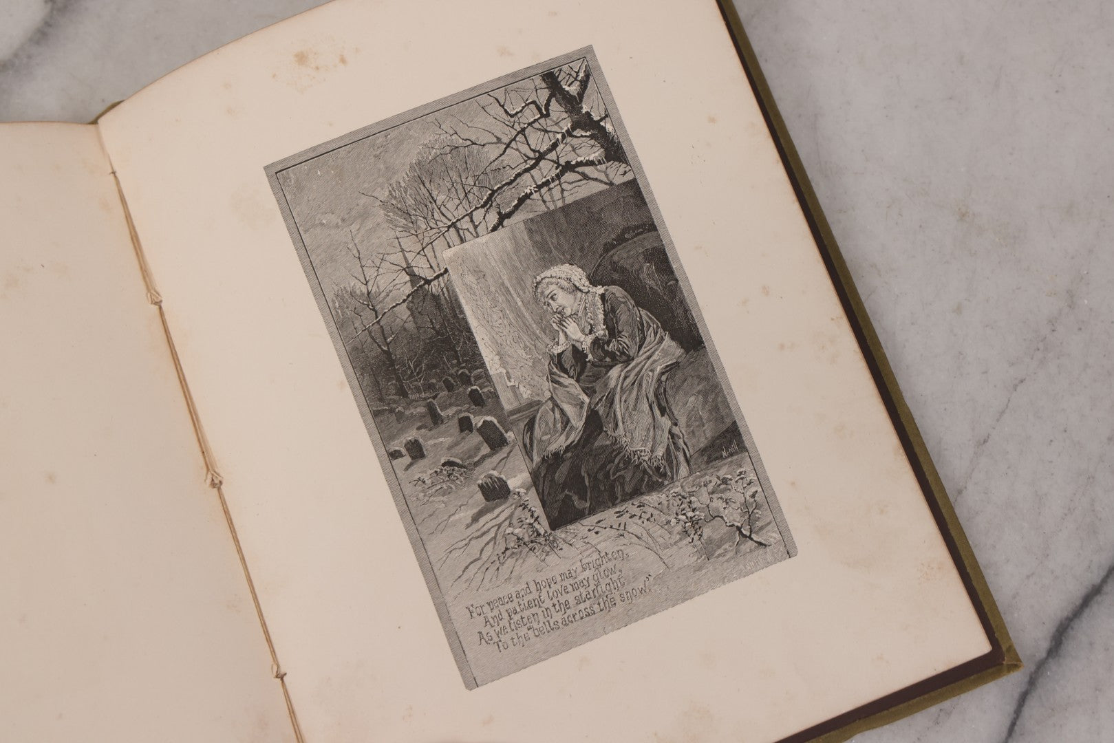 Lot 152 - "Bells Across The Snow" Antique Poetry Holiday Gift Book By Frances Ridley Havergal, Illustrated, Published By E.P. Dutton And Company, New York, 1884