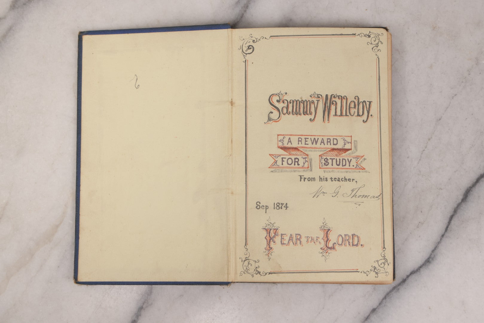 Lot 153 - "The History Of Little Peter The Ship-Boy" Antique Book By William H.G. Kingston, Gifted To Sammy Willeby "A Reward For Study" From His Teacher In 1874, With Illustrated Gift Inscription, Published By The Religious Tract Society, London