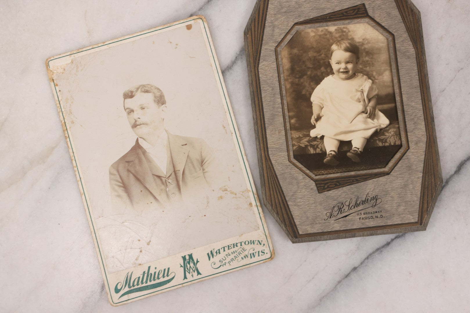 Lot 160 - Grouping Of 17 Antique Boarded, Cabinet Card, And Other Photographs, Including Portraits Of Babies, Family Portraits, And R.P.P.C. Of Children
