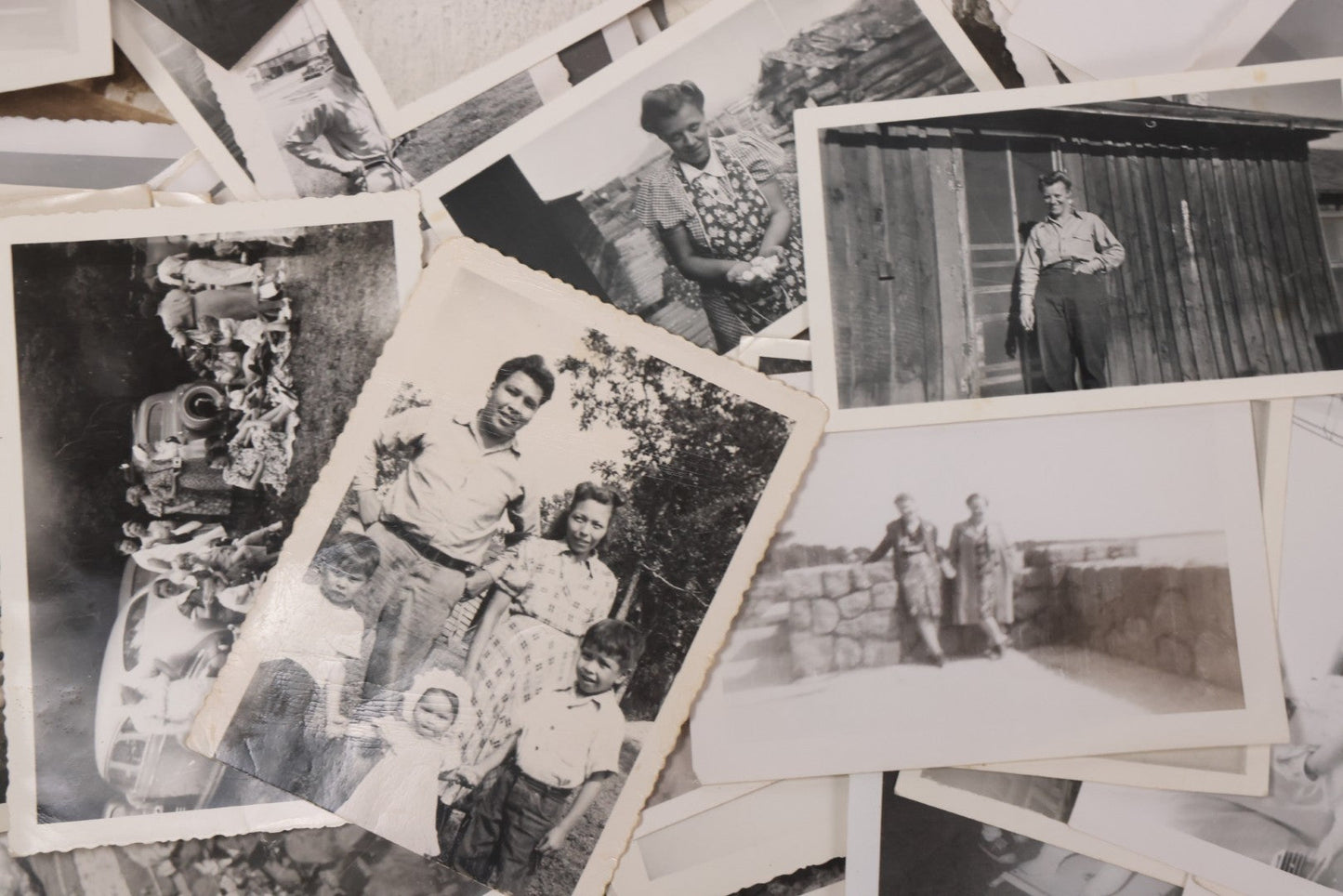 Lot 163 - Discovery Lot Grouping Of Many Dozens Of Snapshot Photographs Of Various People And Subjects, Including Boys Basketball Team, Weddings, Automobiles, Babies, And More