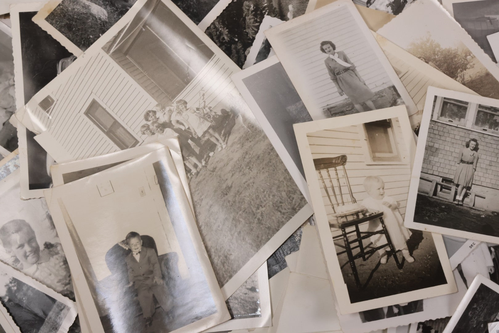 Lot 163 - Discovery Lot Grouping Of Many Dozens Of Snapshot Photographs Of Various People And Subjects, Including Boys Basketball Team, Weddings, Automobiles, Babies, And More