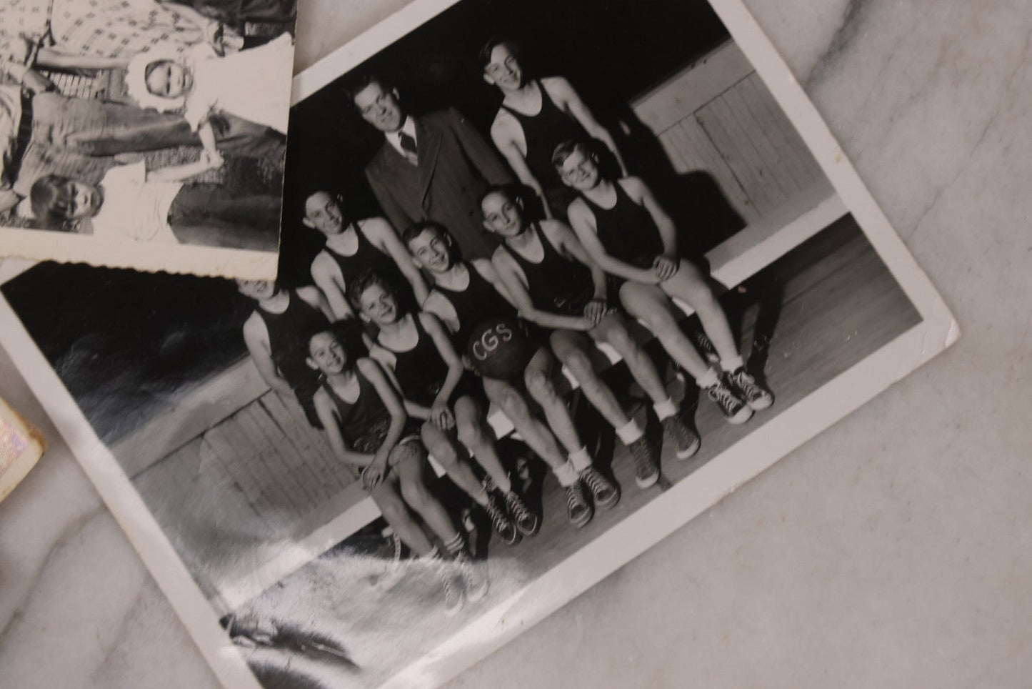 Lot 163 - Discovery Lot Grouping Of Many Dozens Of Snapshot Photographs Of Various People And Subjects, Including Boys Basketball Team, Weddings, Automobiles, Babies, And More