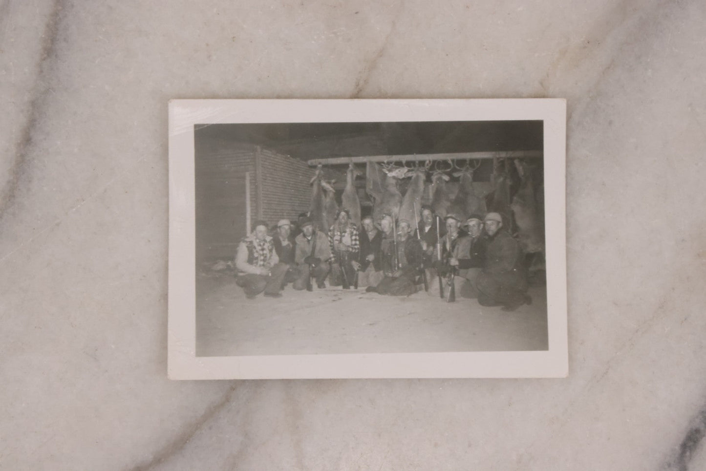 Lot 165 - Grouping Of Nine Vintage Snapshot Photographs Of Outdoorsmen, Hunters, Trappers, Fisherman, And Their Catches, Including Many Photos Of Furs, Hunting Dogs, Etc.
