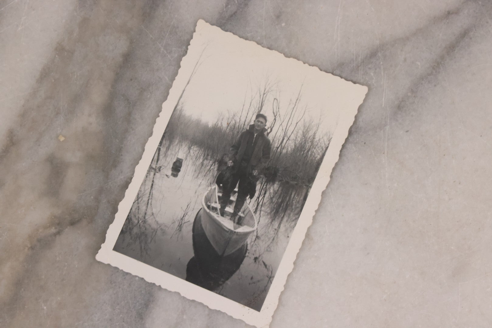 Lot 165 - Grouping Of Nine Vintage Snapshot Photographs Of Outdoorsmen, Hunters, Trappers, Fisherman, And Their Catches, Including Many Photos Of Furs, Hunting Dogs, Etc.
