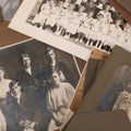 Lot 168 - Grouping Of 20+ Vintage And Antique Foldered Portrait Photographs And Other Photos, Including Wedding Portraits, Youth Basketball Teams, Large Boarded Family Portrait, And More