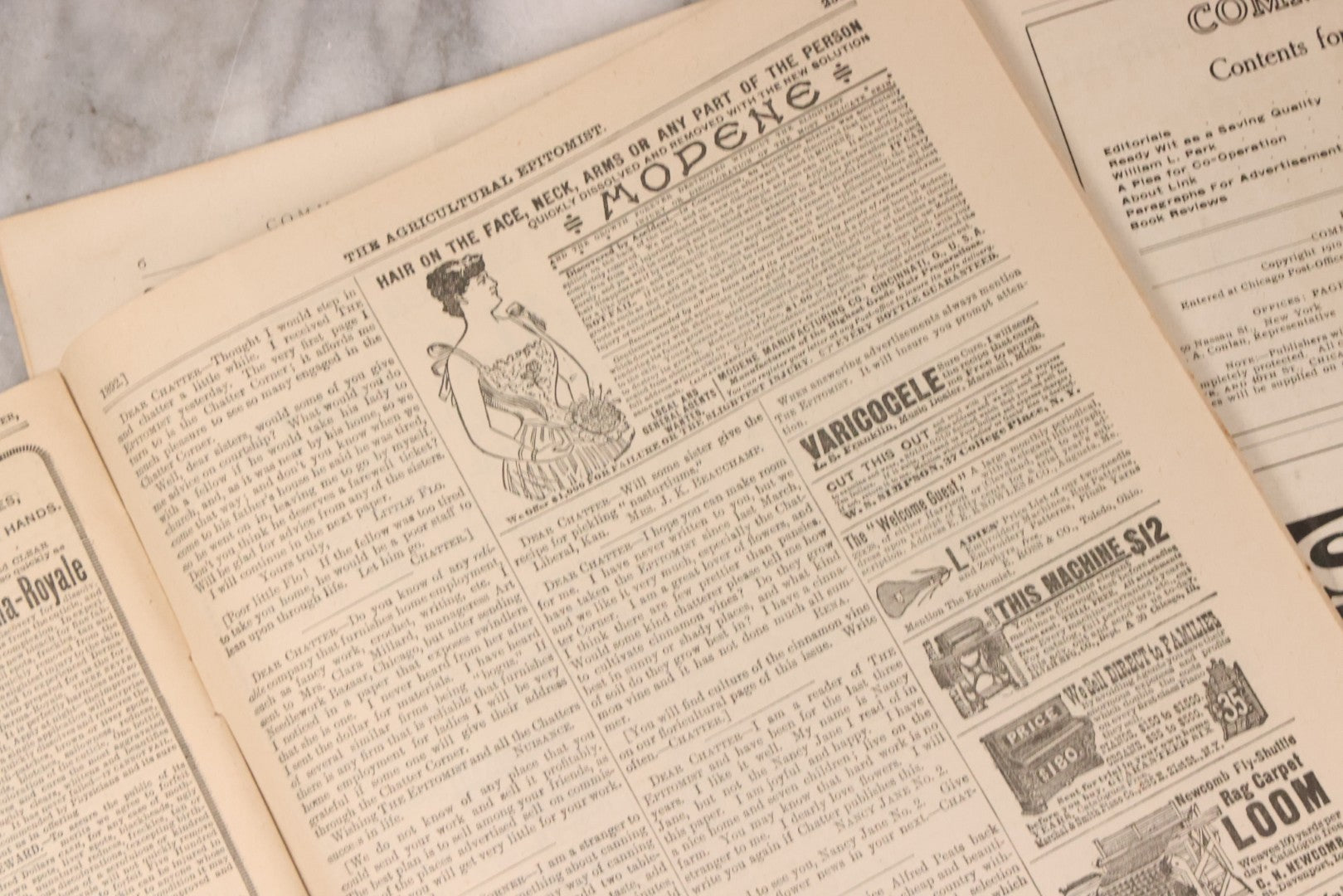 Lot 173 - Pair Of Antique Magazines Including Common Sense, September 1910, Chicago, Il, And The Agricultural Epitomist, September 1892, Indianapolis, In