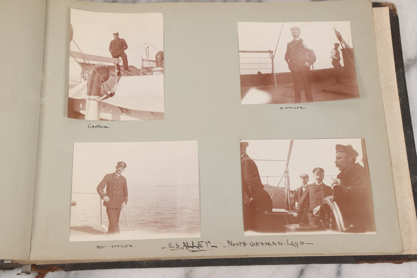 Lot 004 - Antique Snapshot Photo Album Containing 175+ Photographs Documenting A Tour Of The Mediterranean, Spring 1899, Including Photos Aboard The S.S. Aller (German), In And Around Italy, Monte Carlo, France, And Spain