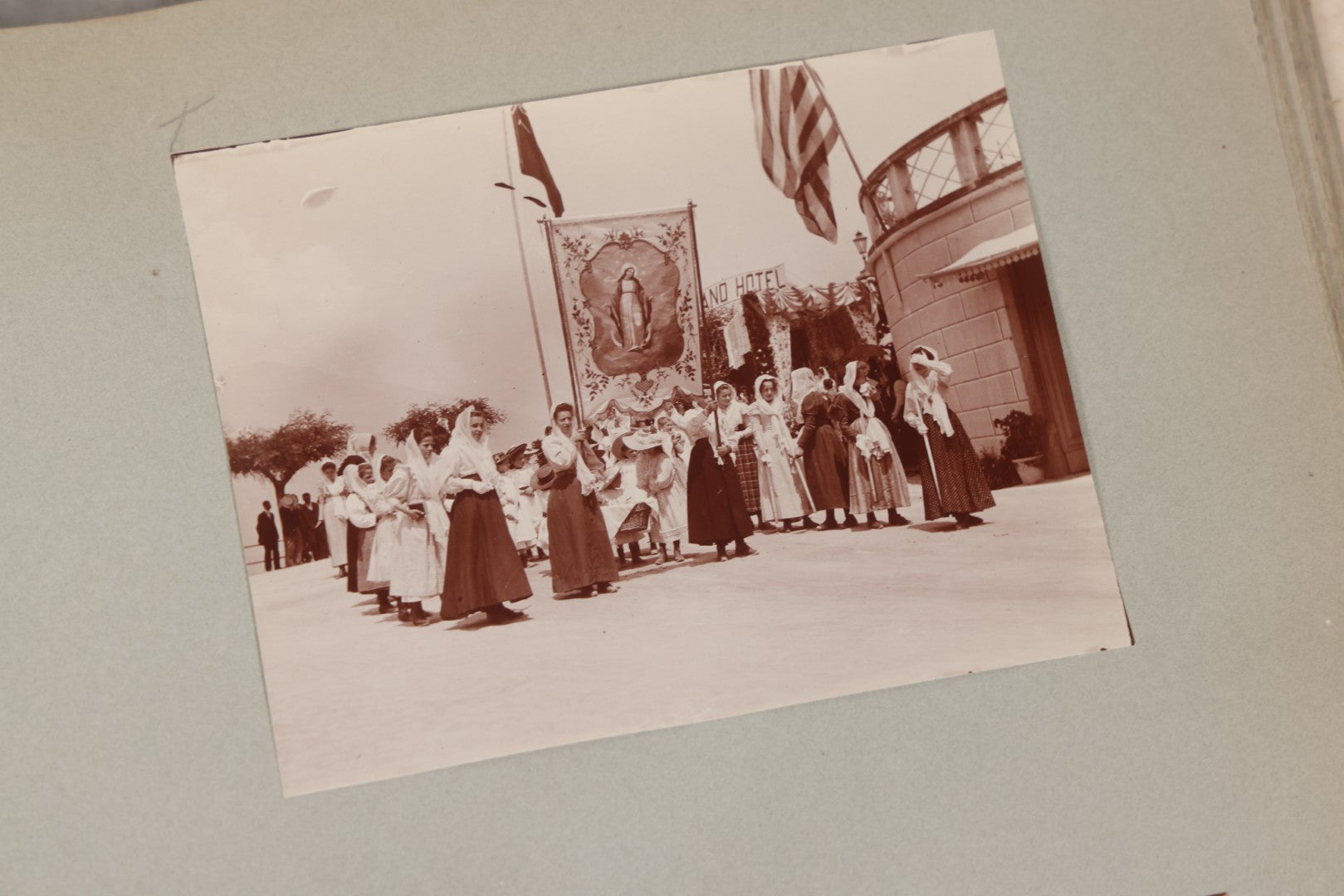 Lot 004 - Antique Snapshot Photo Album Containing 175+ Photographs Documenting A Tour Of The Mediterranean, Spring 1899, Including Photos Aboard The S.S. Aller (German), In And Around Italy, Monte Carlo, France, And Spain