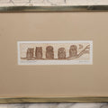Lot 077 - Vintage Etching Print Titled "Five Small Owls," Limited Number 49 Of 100, Artist Signed Olson, In Frame, 14-1/2" x 9-3/4"