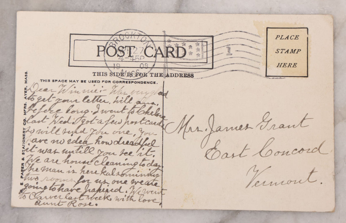Postmark Chelsea Lot 104 - Antique Postcard Depicting
