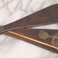 Lot 043 - Antique Chinese Steelyard Style Balancing Scale, Opium Scale, In Original Wooden Case, Note Bone Beam Is Broken In Half