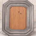 Lot 089 - Antique German Pewter Octagonal Picture Frame With Hallmark, 6-1/2" x 7-1/2"