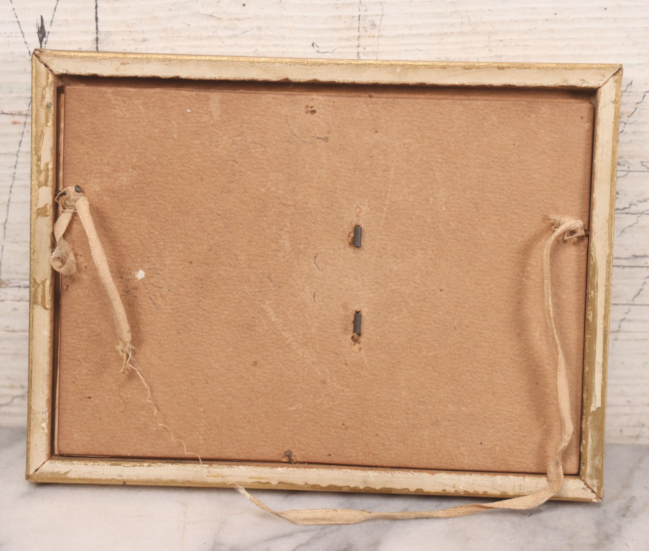 Lot 097 - Antique Pair Of Portraits Of Man And Woman In Single Frame, 7-3/4" x 5-3/4"